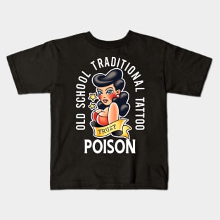 old school traditional tattoo designs Kids T-Shirt